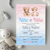 Invitation Cute Invitacion Révélation de genre garçon ou fill