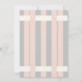 Invitation Cute It A Girl Rabbit Baby shower rose et gris (Dos)