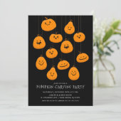 Invitation Cute Jack O'lantern Citrouille Carving Halloween (Debout devant)