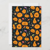 Invitation Cute Jack O'lantern Citrouille Carving Halloween (Dos)