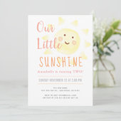 Invitation Cute Jaune Sunshine Fille Anniversaire (Debout devant)