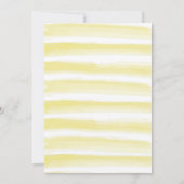 Invitation Cute Jaune Sunshine Fille Anniversaire (Dos)