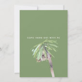 Invitation Cute Jungle Animaux 1er anniversaire (Dos)