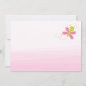 Invitation Cute Jungle Baby shower d'arche animal rose (Dos)