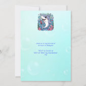 Invitation Cute Kawaii Bubble Thé Baby shower requin (Dos)