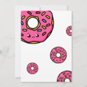 Invitation Cute Kawaii Donut White Joint Twin 1er anniversair (Dos)