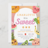 Invitation Cute Kawaii Fruit d'été 1er premier anniversaire f (Devant)