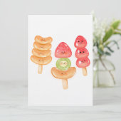 Invitation Cute Kawaii Hand-drawn Tanghulu (Debout devant)