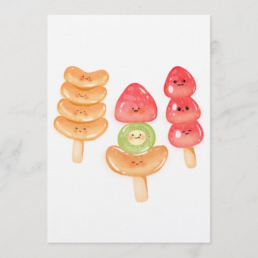 Invitation Cute Kawaii Hand-drawn Tanghulu (Devant)