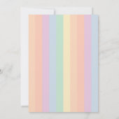 Invitation Cute Kawaii Little Rainbow Sunshine Anniversaire d (Dos)