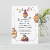 Invitation Cute Kawaii Ours Pull Ugly Noël Fête (Debout devant)