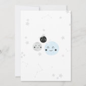 Invitation Cute Kawaii Planète et Baby shower des lunes (Dos)
