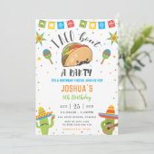 Invitation Cute Kawaii Taco 'Bout a Party Fiesta Anniversaire (Debout devant)