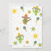 Invitation Cute Kawaii Taco 'Bout a Party Fiesta Anniversaire (Dos)