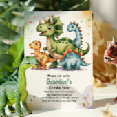 Invitation Cute Kids Dinosaur Thème Anniversaire