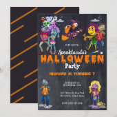 Invitation Cute Kids Éffrayant Halloween Costume Anniversaire (Devant / Derrière)