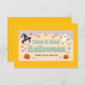 Invitation 🧡 ✨ “Cute & Kind Halloween” Collection 🎃🌿 (Devant / Derrière)