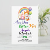 Invitation Cute Kitten 6e fête d'anniversaire (Debout devant)