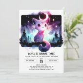 Invitation Cute Kitten Chat Anniversaire (Debout devant)