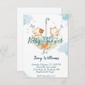 Invitation Cute Kitten et chiot (Devant / Derrière)