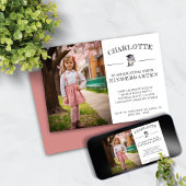 Invitation Cute Kitten Rose Kindergarten Graduation