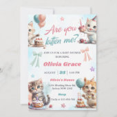 Invitation Cute Kitty Baby shower de chat (Devant)