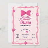 Invitation Cute Kitty Birthday Invitation, Editable Kitty Bir (Devant)