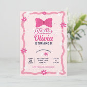 Invitation Cute Kitty Birthday Invitation, Editable Kitty Bir (Debout devant)
