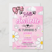 Invitation Cute Kitty Birthday Invitation, Kitty Birthday Inv (Devant)
