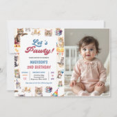 Invitation Cute Kitty Chat 2e fête d'anniversaire Photo (Devant)