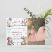 Invitation Cute Kitty Chat Baby shower Photo (Debout devant)