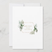 Invitation Cute Koala Aquarelle Verdure Baby shower Or (Dos)