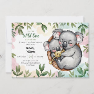Invitation Cute Koala Baby Et Koala Maman Baby shower