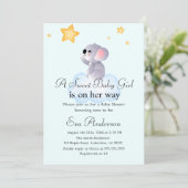 Invitation Cute Koala Boho Reach Pour Le Baby shower Des Étoi (Debout devant)