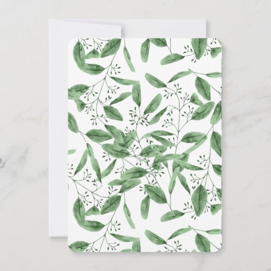 Invitation Cute Koala Oear Eucalyptus Tree 2e anniversaire (Dos)