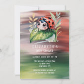 Invitation Cute Ladybug Girl Baby Shower  (Devant)