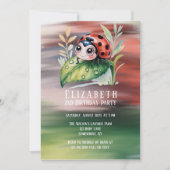 Invitation Cute Ladybug Girl Birthday Party (Devant)