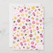 Invitation Cute Ladybug Pink Girl Baby Shower (Dos)