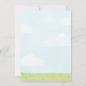 Invitation Cute lapin écureuil Souris Baby shower bleu (Dos)