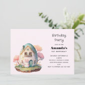 Invitation Cute Lapin Lapin Japonais Style Kawaii Anniversair (Debout devant)