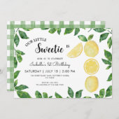 Invitation Cute Lemon 1er anniversaire (Devant / Derrière)
