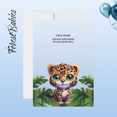 Invitation Cute Leopard Tropical Jungle Safari Party Animal
