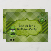 Invitation Cute Leprechauns Irish St Patrick's Day Anniversai (Devant / Derrière)