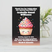 Invitation Cute L'il Cupcake Sprinkings Baby shower Bienvenue (Debout devant)
