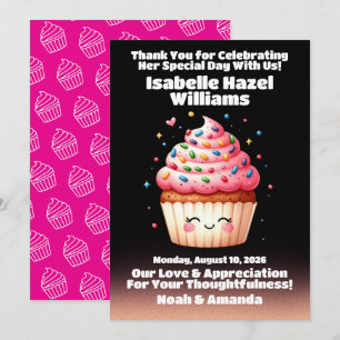 Invitation Cute L'il Cupcake Sprinkings Baby shower Bienvenue