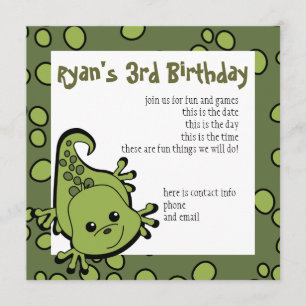 Invitation Cute Lil' Lizard