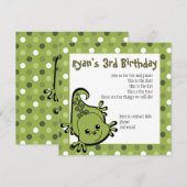 Invitation Cute Lil' Lizard (Devant / Derrière)