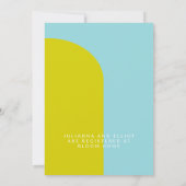 Invitation Cute Lime Bleu clair Retro Photo Couples Douche (Dos)