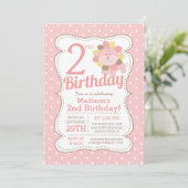 Invitation Cute Lion Jungle Safari Filles Anniversaire Invita (Debout devant)