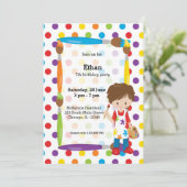 Invitation Cute Little Artist (Debout devant)
